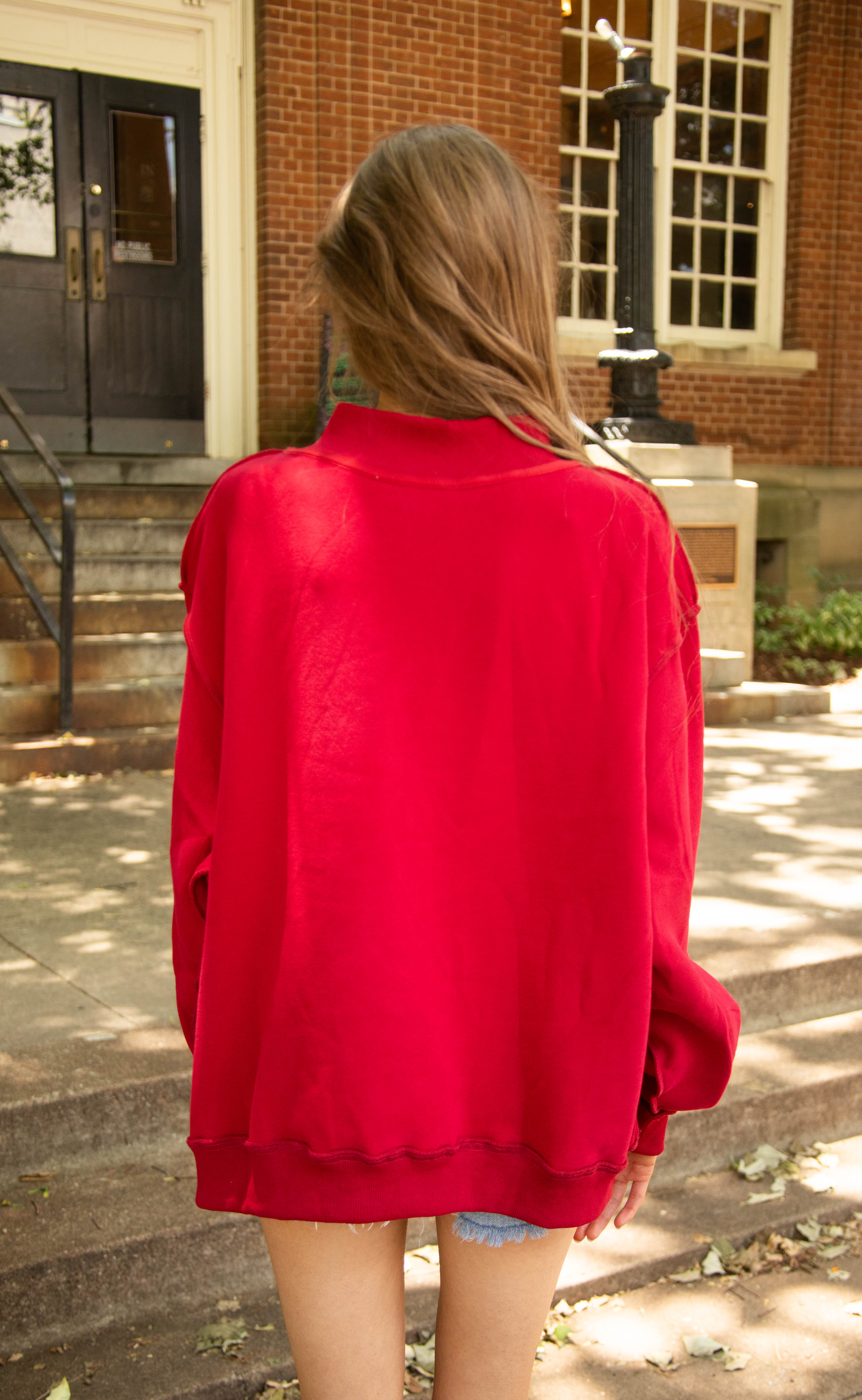 arkansas crimson embroidered mock neck - Image 4