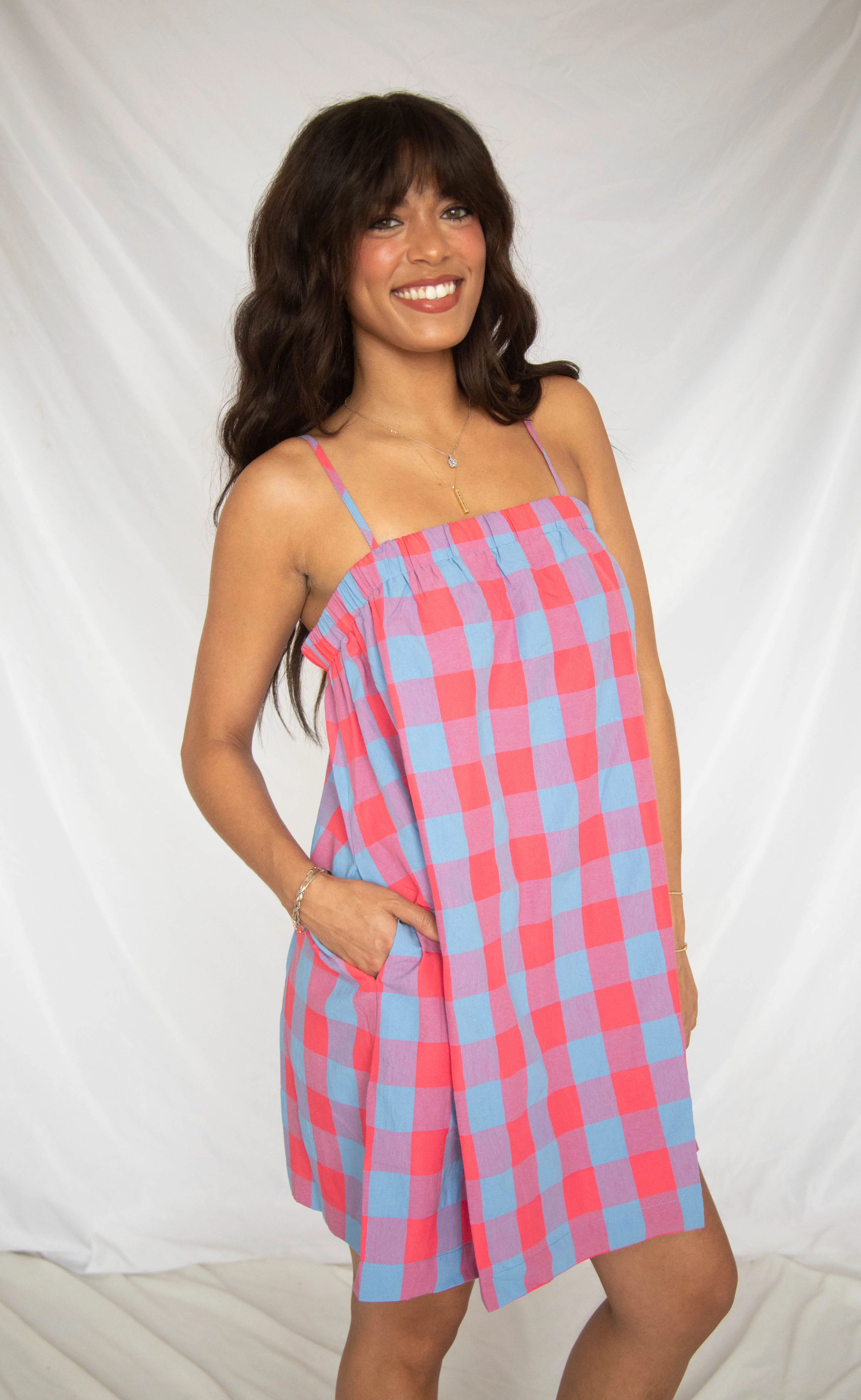 blushing over you cami mini dress - blue - Image 2