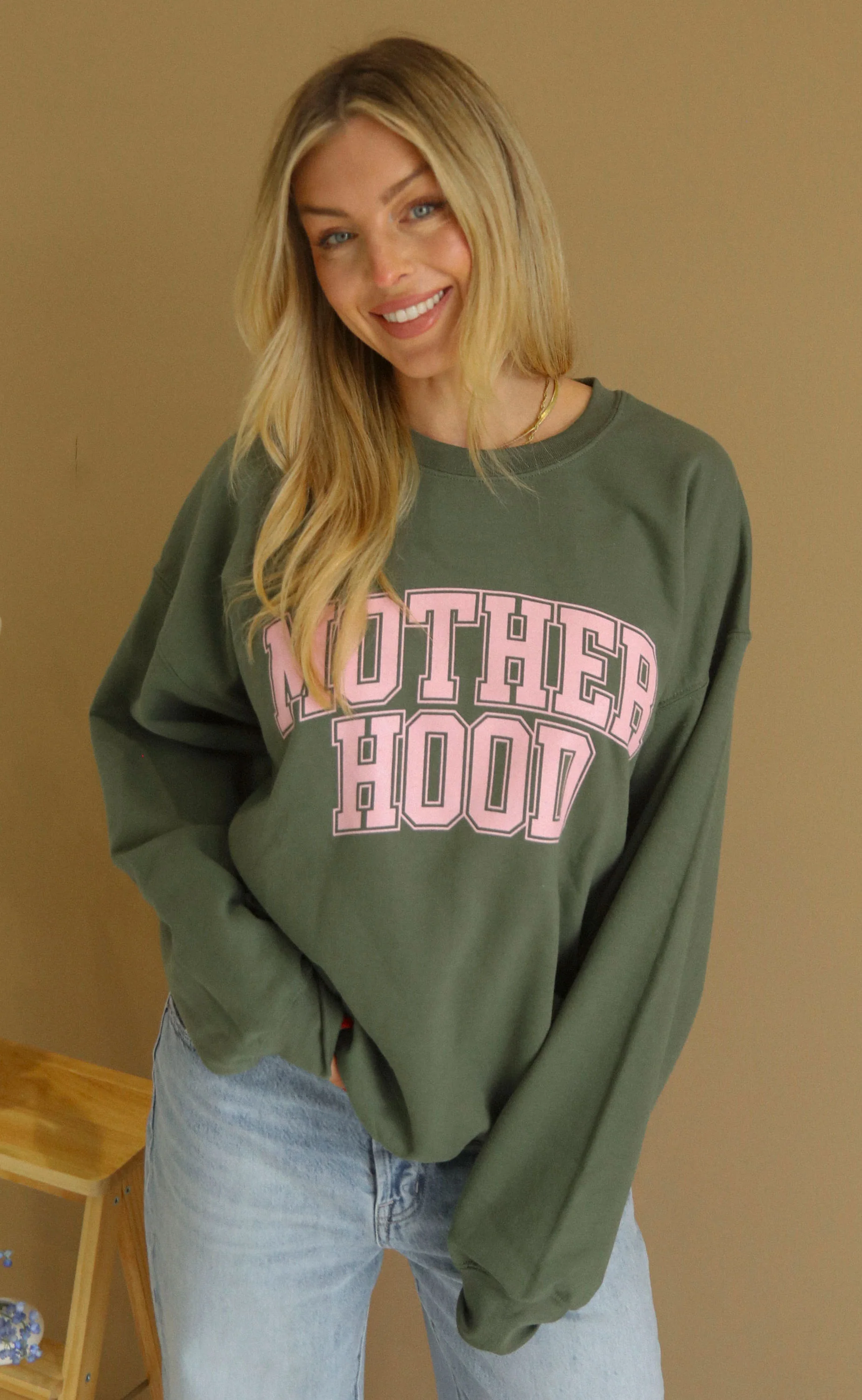 charlie southern: motherhood sweatshirt - green