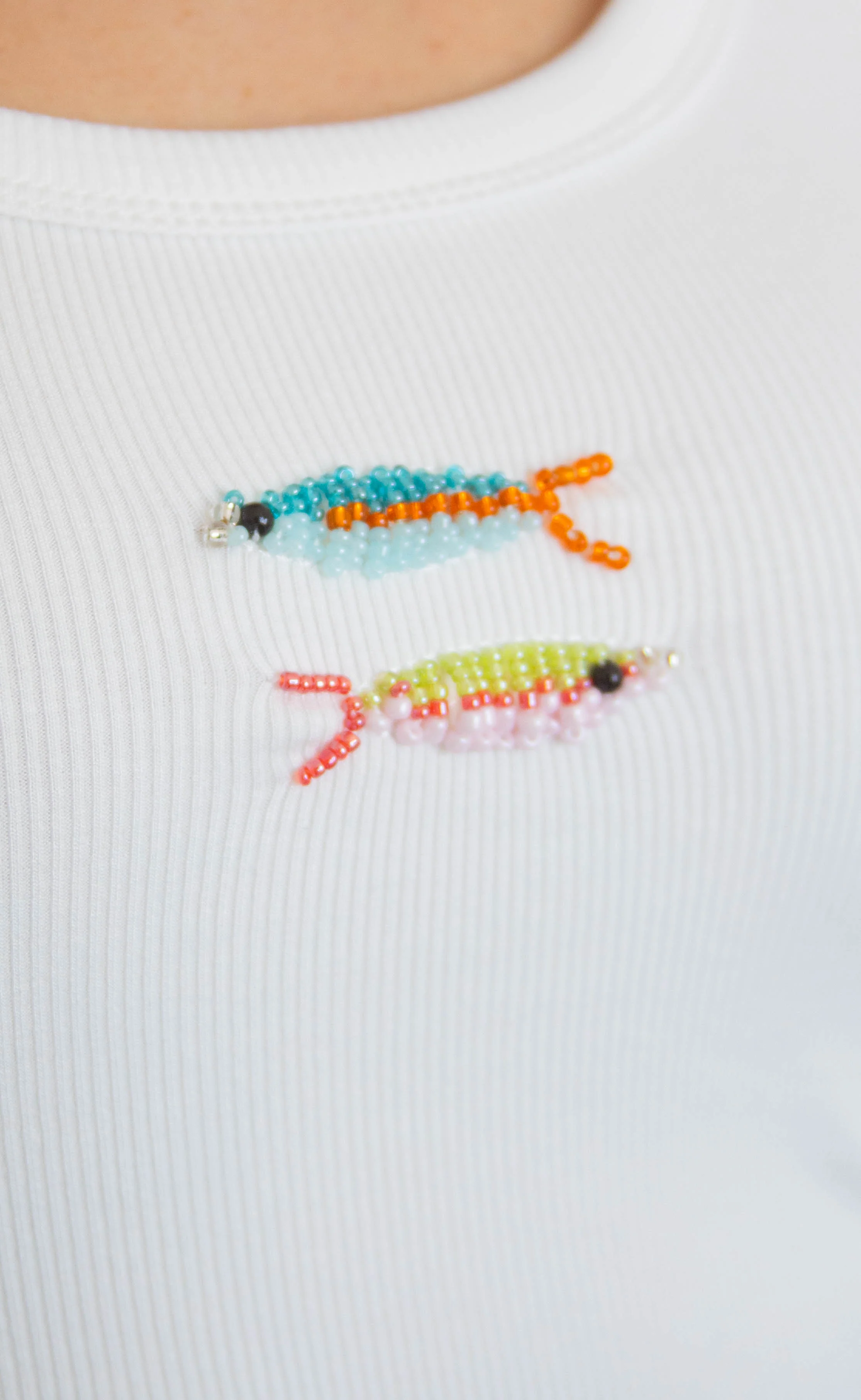 colorful fish beaded tank - Image 3
