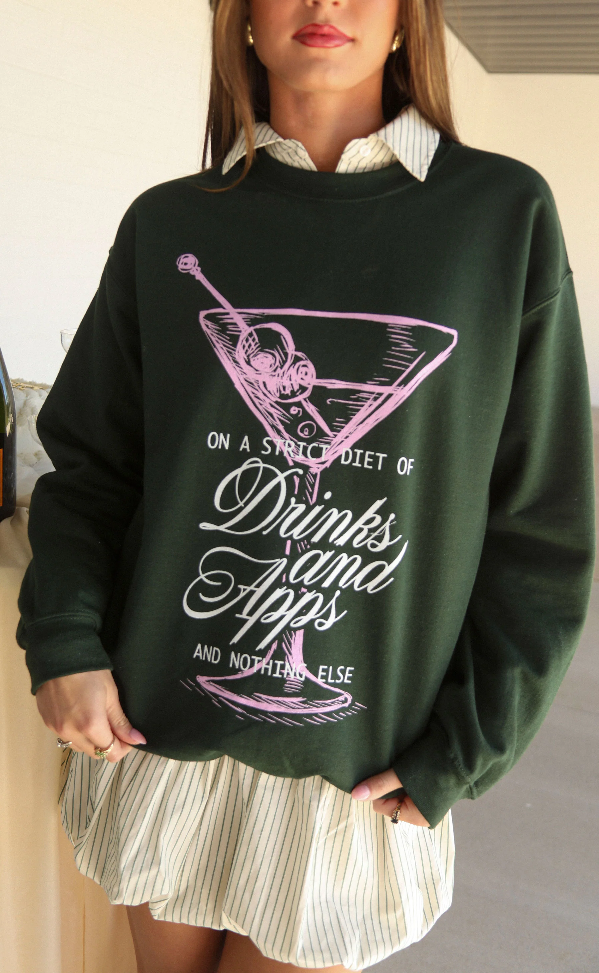 friday + saturday: drinks and apps sweatshirt - Image 4