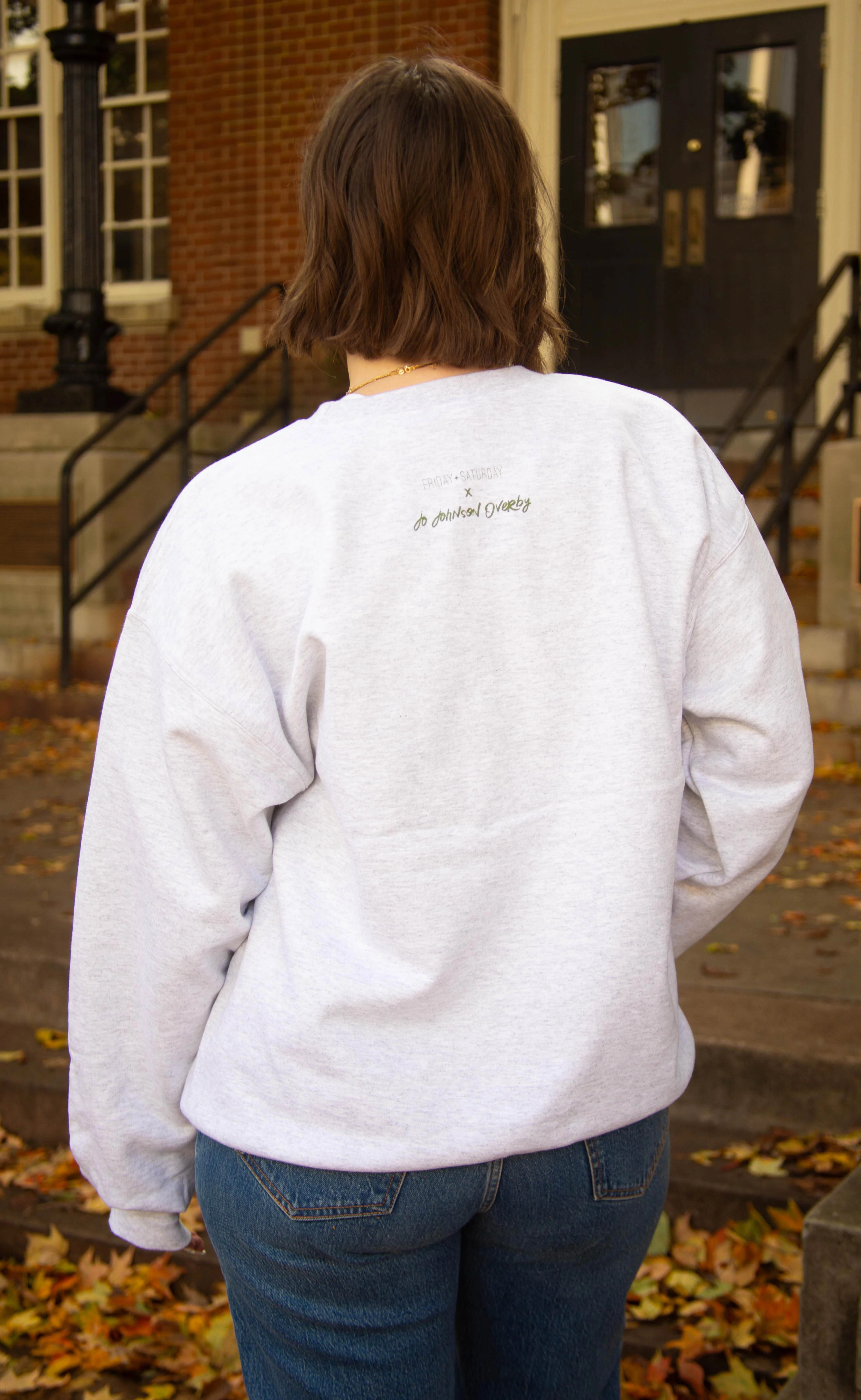 friday + saturday x jo johnson overby: meet me at the bookstore sweatshirt - Image 4