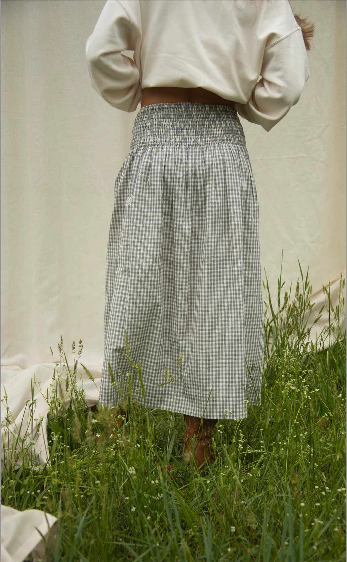 gather together gingham skirt - Image 2