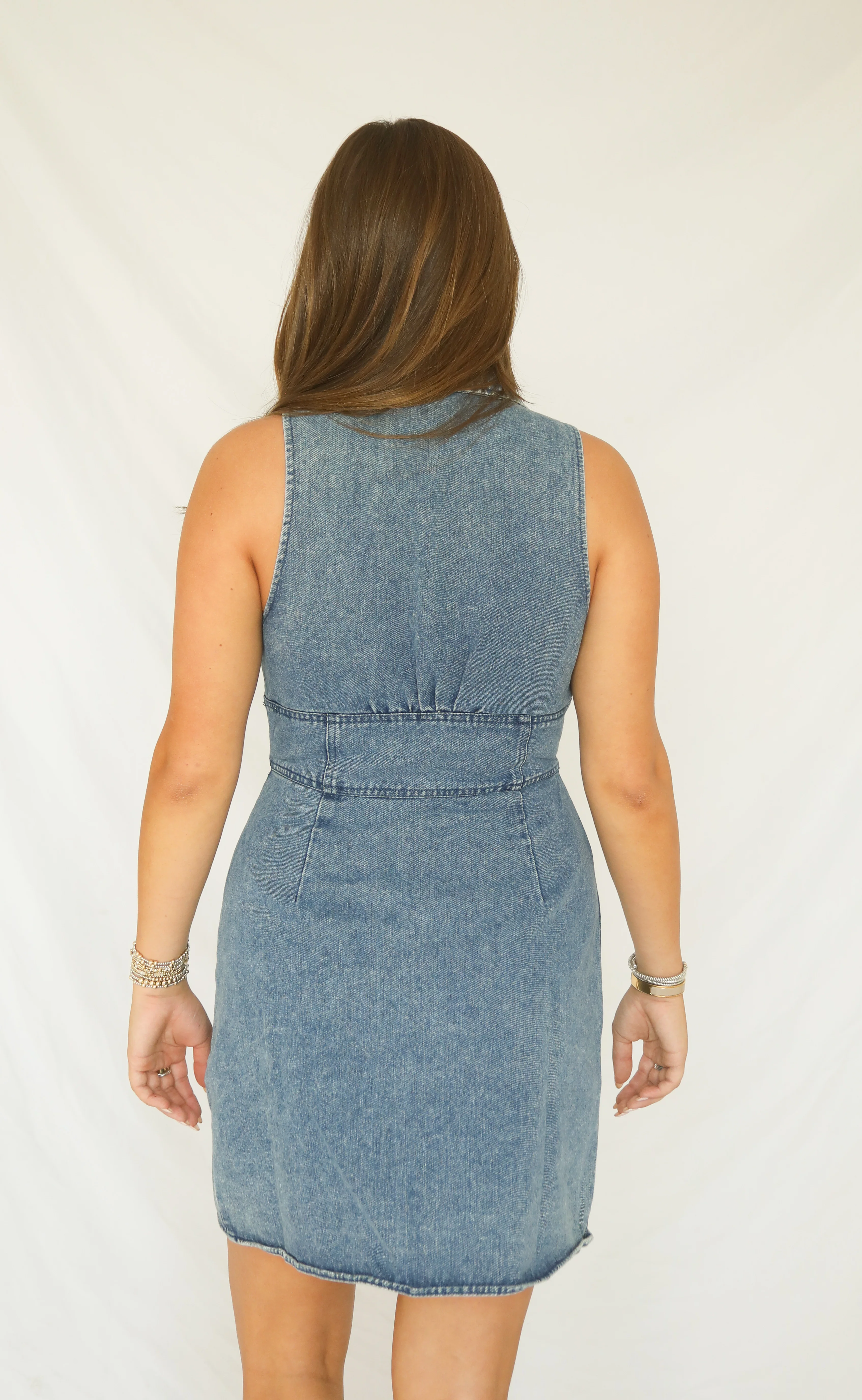 high standards denim mini dress - Image 3