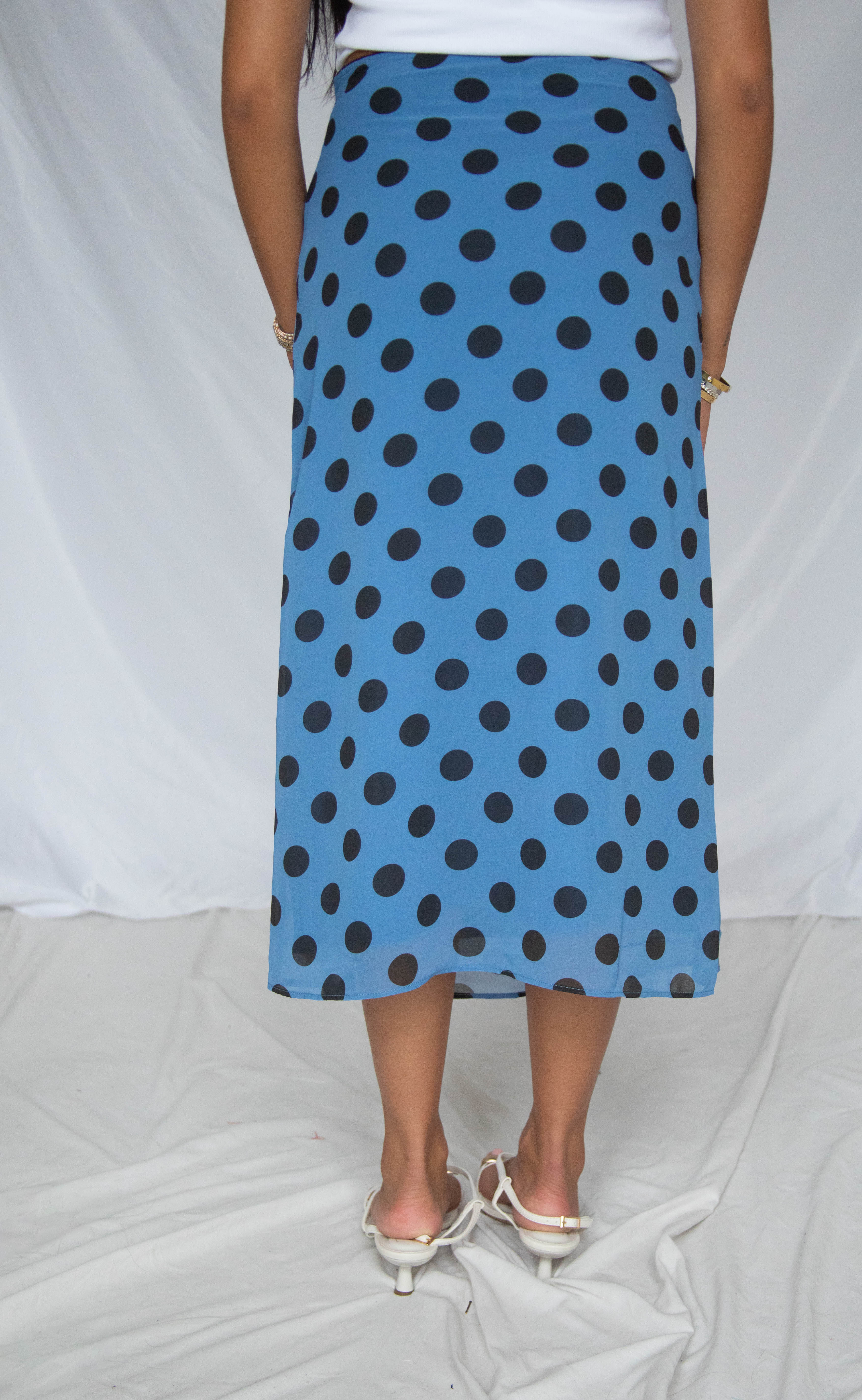 out and about sheer dot midi skirt - Image 3