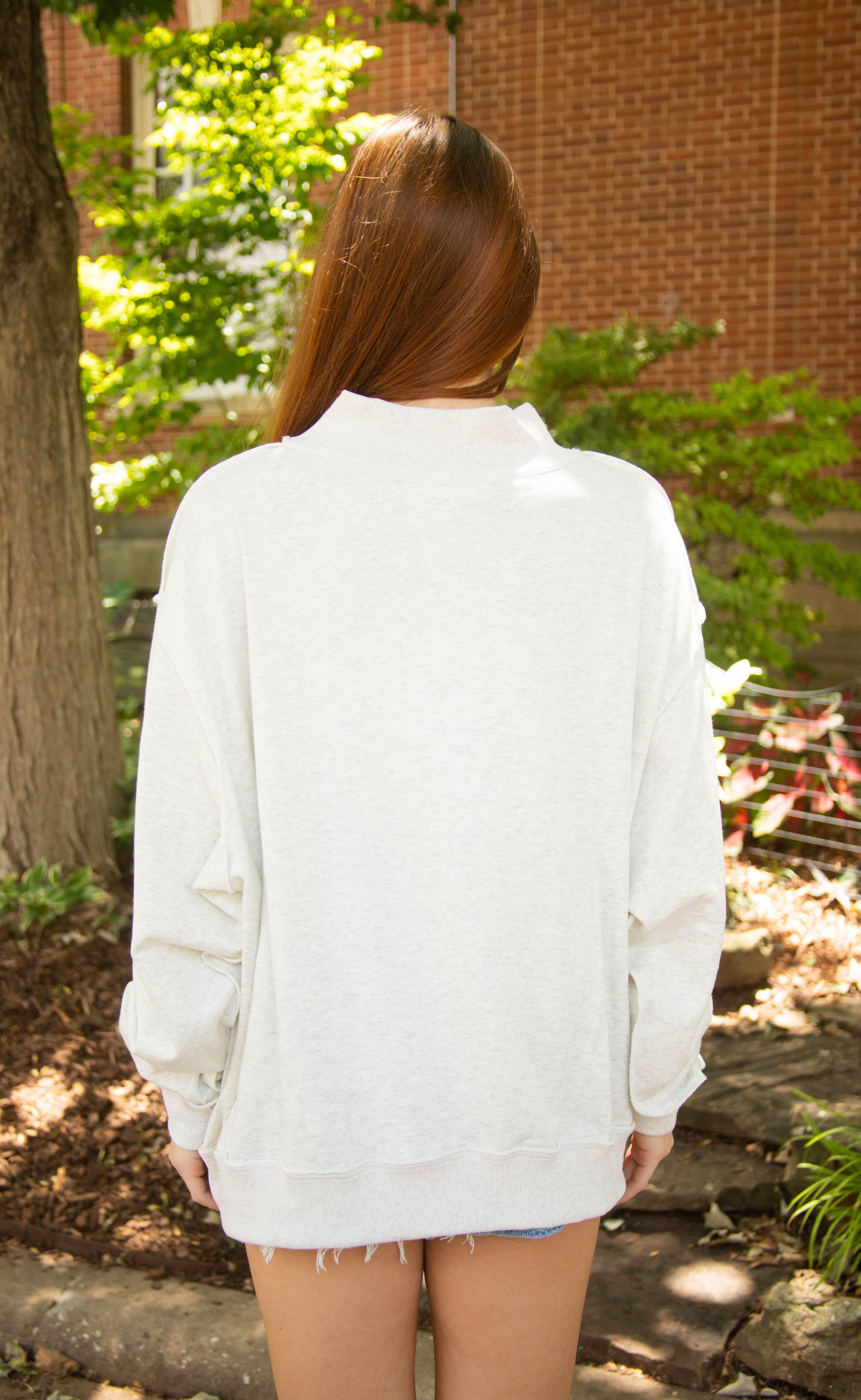 patchwork Jesus embroidered mock neck - Image 5