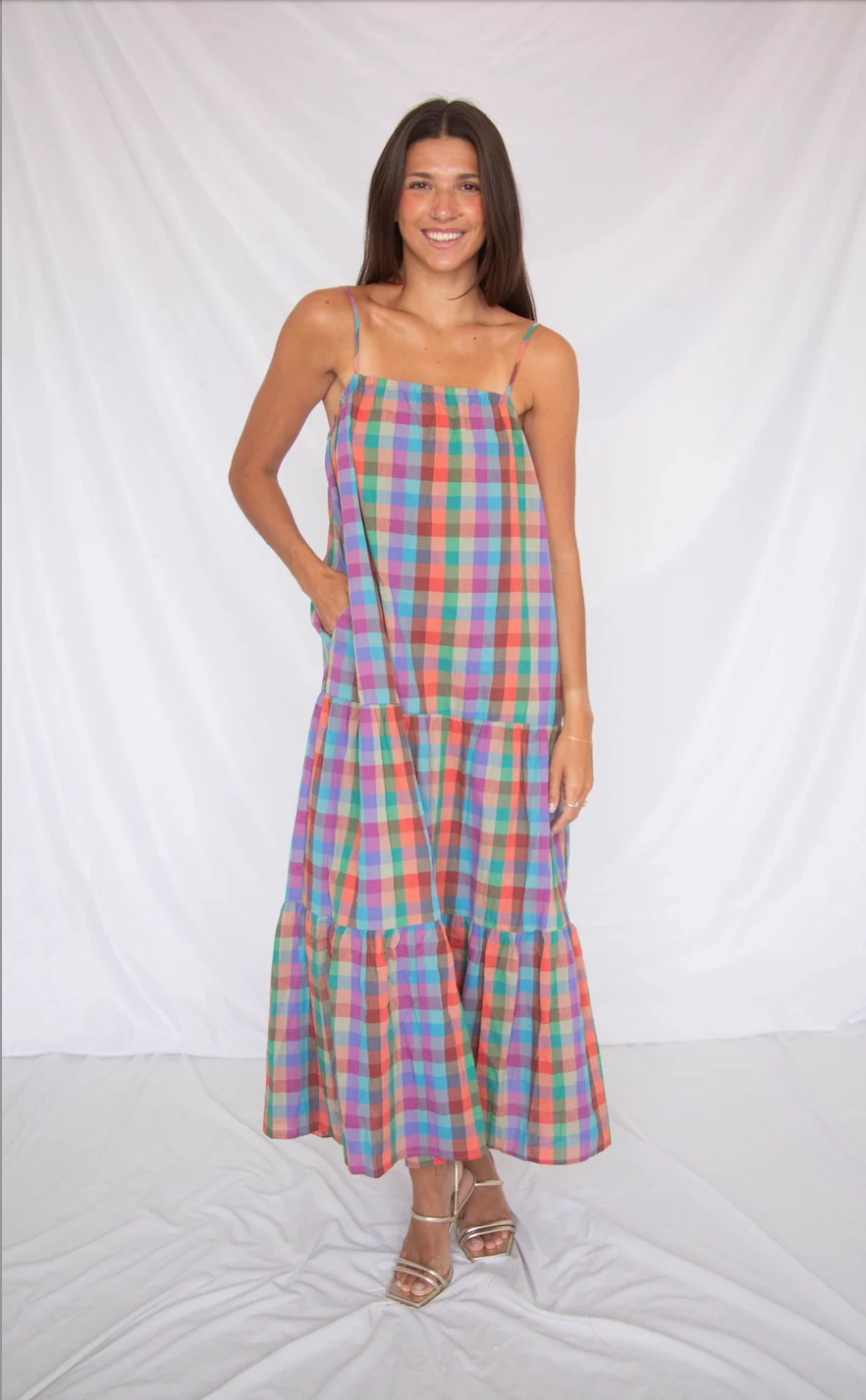 dancing around plaid maxi dress - Image 2