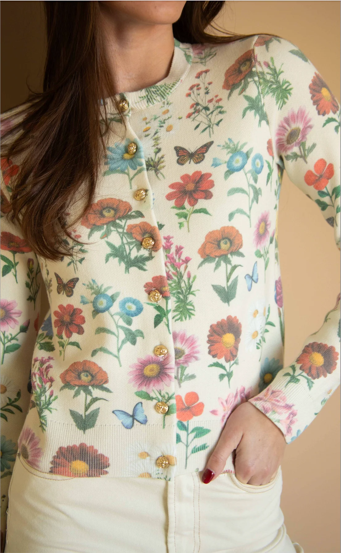 show me your mumu: cafe cardigan - french floral knit - Image 2
