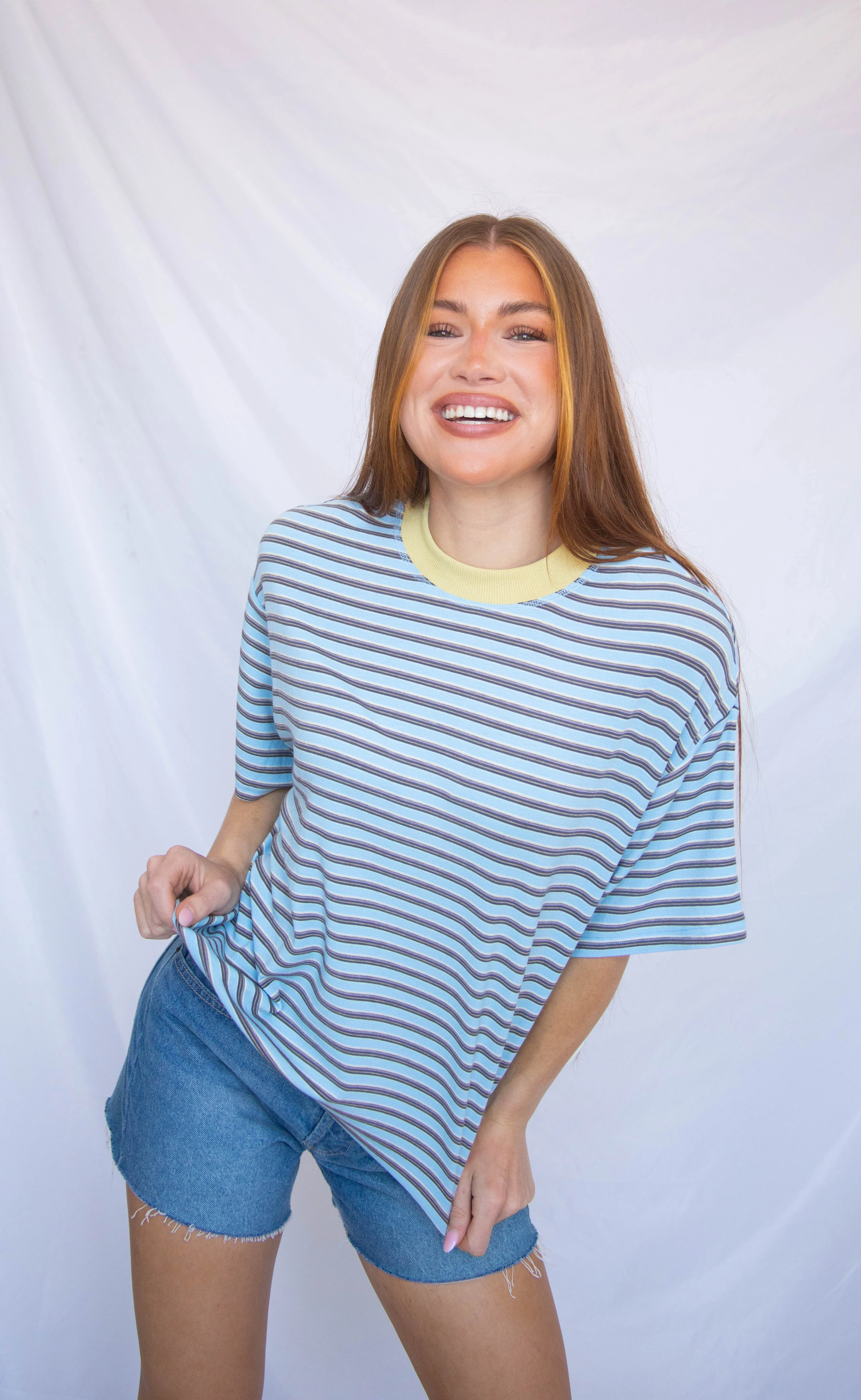 stay with me striped top - blue - Image 2