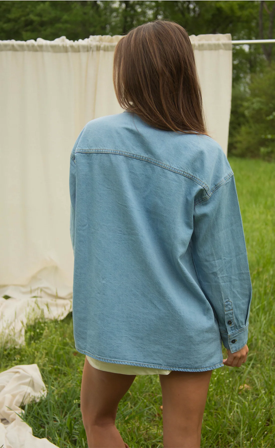 walk right in denim button up - Image 4