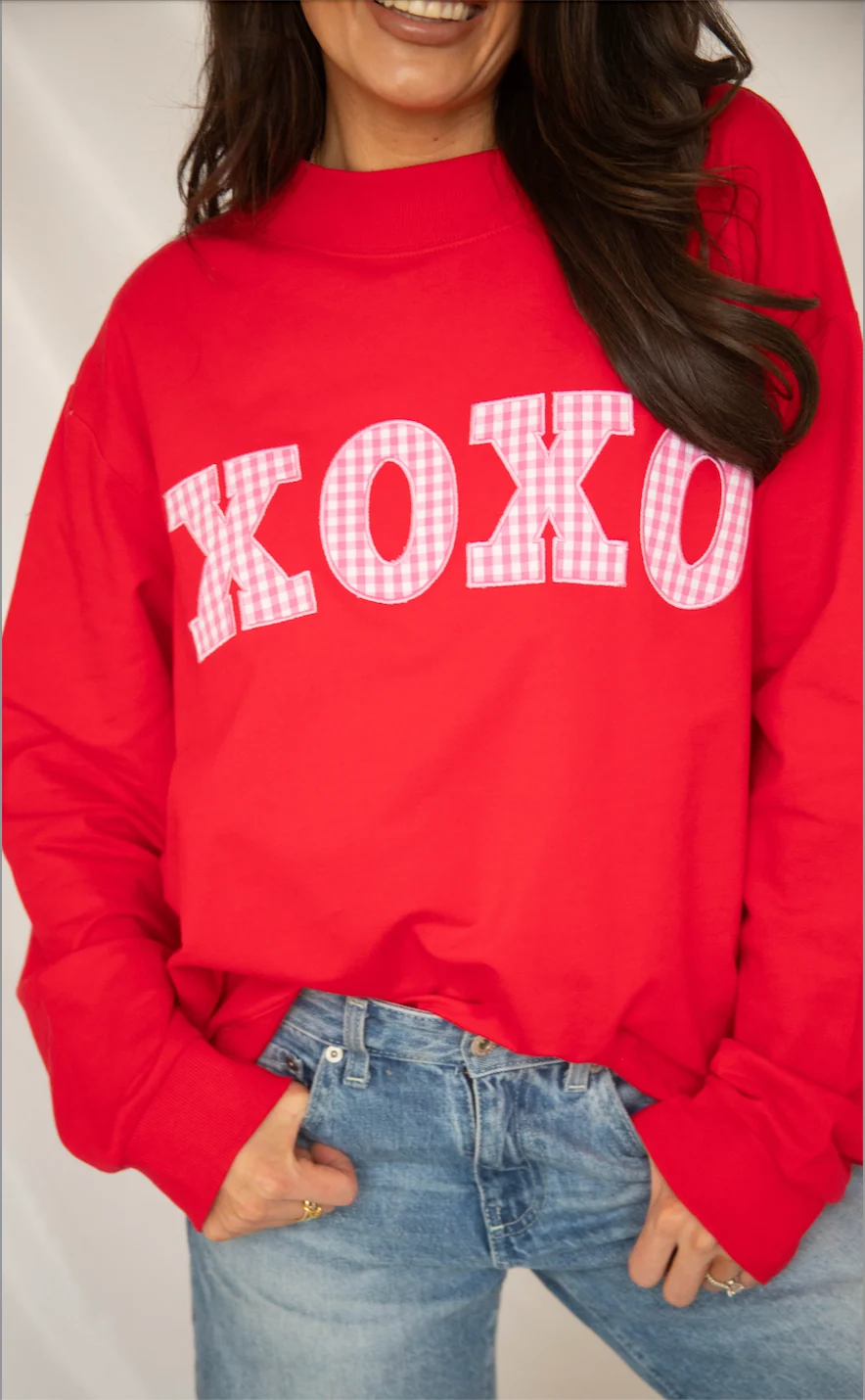 xoxo gingham mock neck - Image 2
